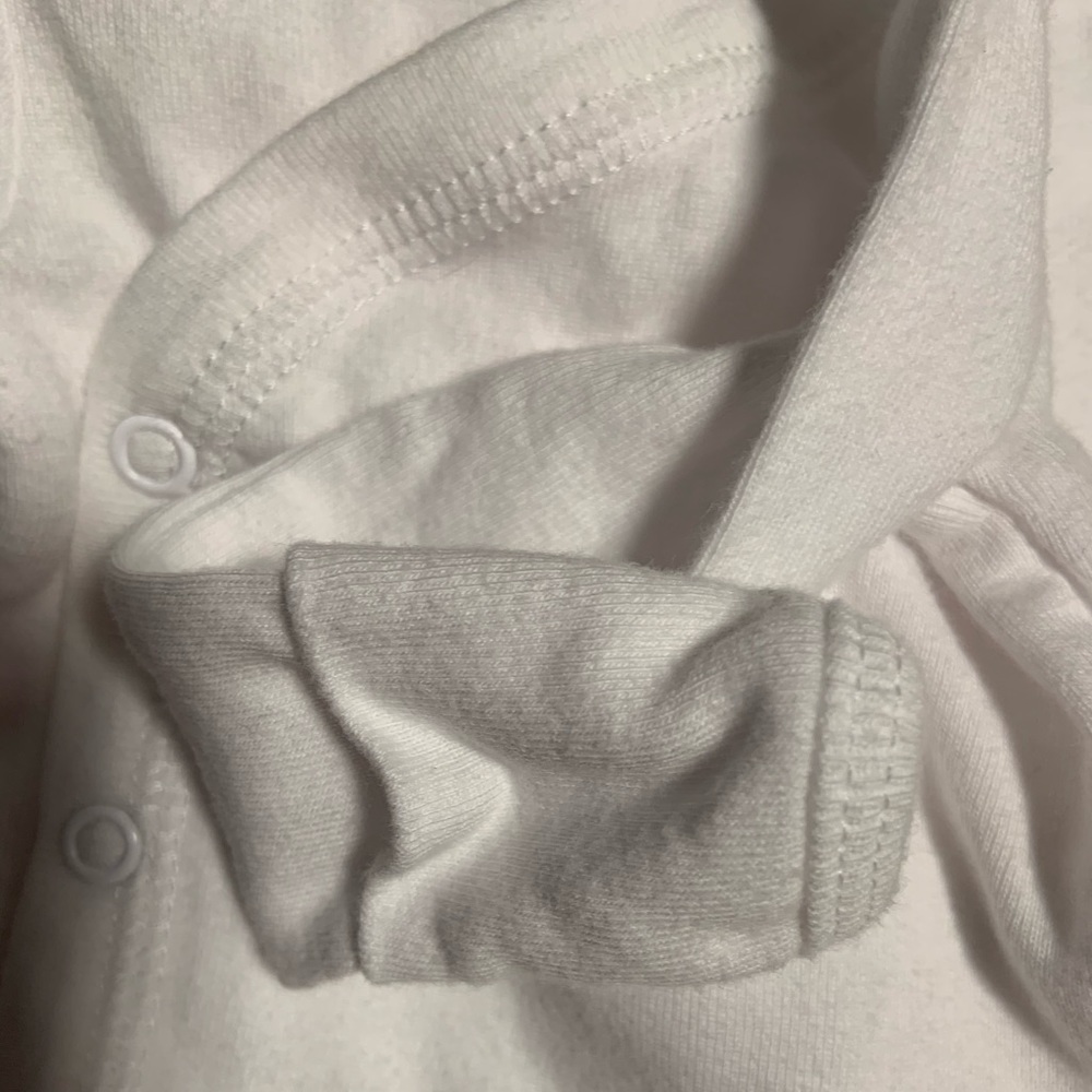 Preemie set of four cuffed sleeve button tops - Picture 3 of 3